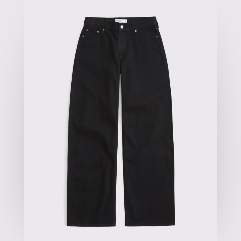 Abercrombie and Fitch Low Rise Ultra Loose Jeans in Black